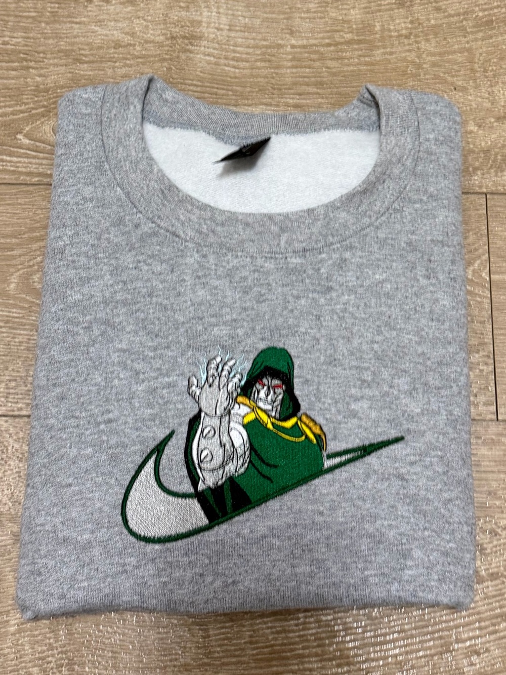 Dr. Doom Doomsday swoosh gray sweatshirt